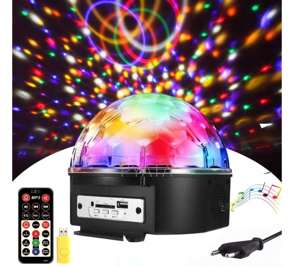 УЦІНКА! Світломузика диско куля Magic Ball Music MP3 плеєр з bluetooth (V-212)