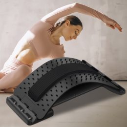 Массажер-тренажер мостик для растяжки спины и позвоночника Back Magic Черный 