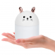 Ультразвуковий портативний зволожувач повітря-нічник 2в1 Humidifier Rabbit з LED підсвічуванням Білий (205)