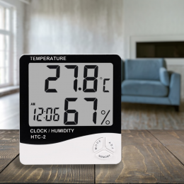 Термометр HTC-2, електронний гігрометр, кімнатний термометр, вимірювач вологи(225)