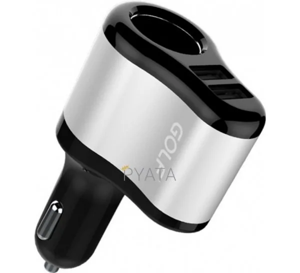 Автомобільний зарядний пристрій 2USB GOLF GF-C14