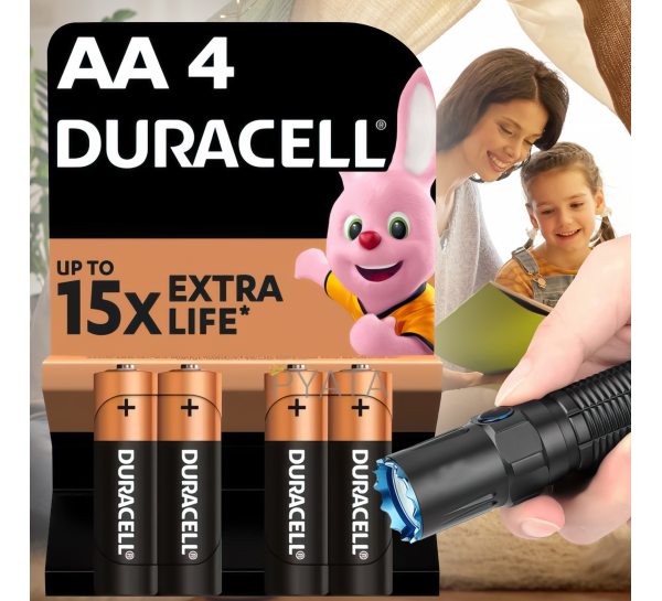 Батарейки Duracell PLUS Alkaline AA (LR06) MN1500 4 шт