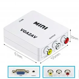 Адаптер video VGA2AV  конвертер аудио видео сигнала VGA2AV  преобразователь RCA (В)