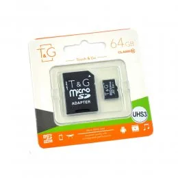 Карта памяти micro TG 64GB class 10 (с адаптером)