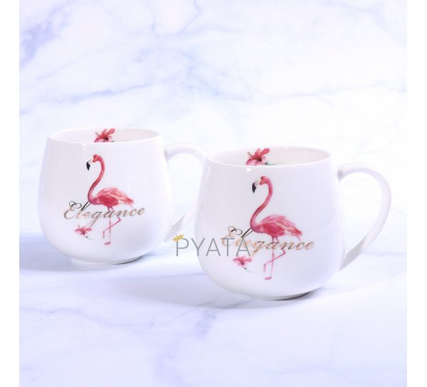 Керамическая чашка с фламинго EL-YS-008- A 300мл