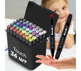 Набір двосторонніх скетч маркерів для малювання Touch 36 штук