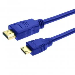 Кабель HDMI-mini HDMI 3 метра cиний цвет 206