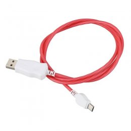 Кабель USB Micro з підсвічуванням Neon 1 m Червоний