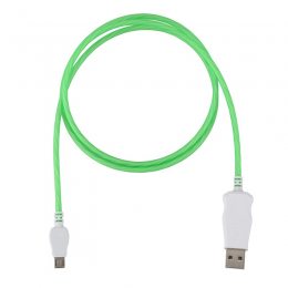 Кабель USB Micro с подсветкой Neon 1 m  Зеленый