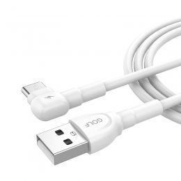 Кабель USB GOLF GC-70 Micro L 1м Белый