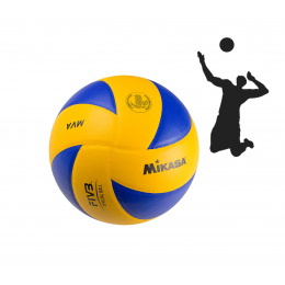 Мяч волейбольный Mikasa MVA200 синий-желтый
