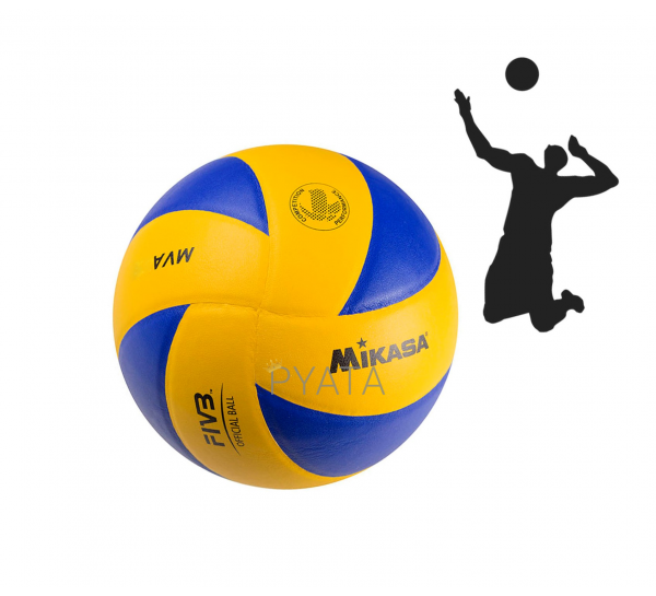 М' яч волейбольний Mikasa MVA200 синій-жовтий