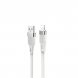 Hoco U72 Forest Silicone Lightning Cable Бiлий