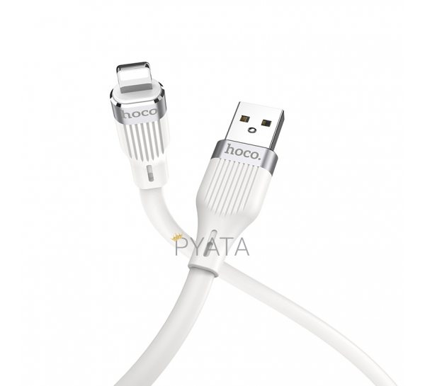 Hoco U72 Forest Silicone Lightning Cable Белый