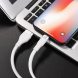 Hoco U72 Forest Silicone Lightning Cable Бiлий