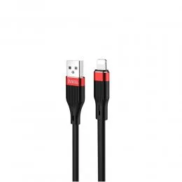 Hoco U72 Forest Silicone Lightning Cable Чорний