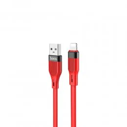 Hoco U72 Forest Silicone Lightning Cable Червоний