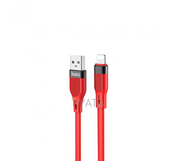 Hoco U72 Forest Silicone Lightning Cable Красный