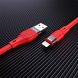 Hoco U72 Forest Silicone Lightning Cable Червоний