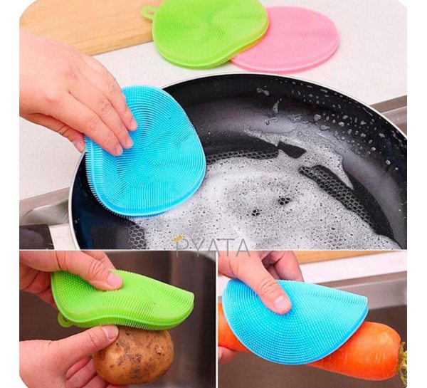 Набір кухонних силіконових губок-щіток Better Sponge скребок для миття посуду, антибактеріальний (575)