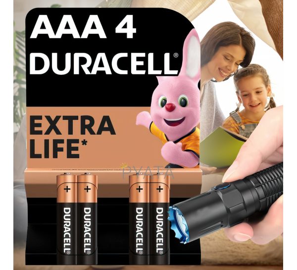 Мізинчикові Батарейки Duracell PLUS Alkaline AAA LR03 MN2400 4 шт