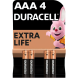 Мизинчиковые Батарейки PLUS Duracell Alkaline AAA LR03 MN2400 4 шт
