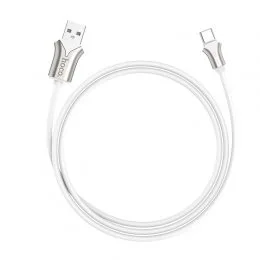 Кабель HOCO U67 Type-C Zinc Soft Silicone 1.2м 2.4A Бiлий