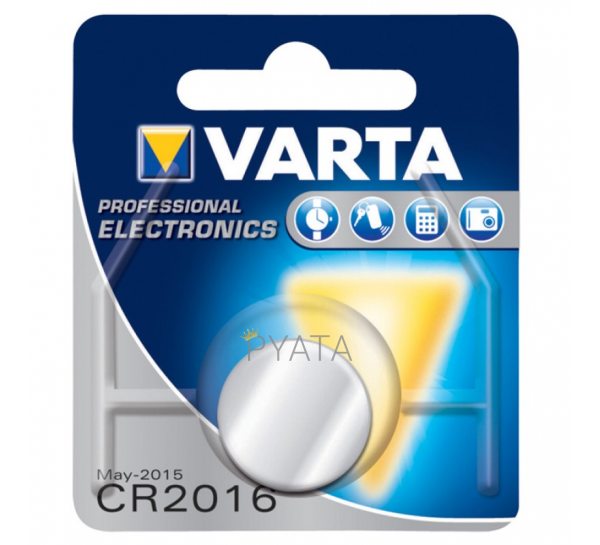 Батарейка CR2016 Varta, таблетка (15/30)