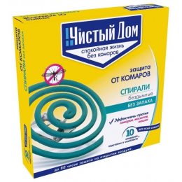 Уцінка! Спіраль від комарів Чістий дім, без запаху, без диму (30/1)