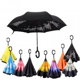 УЦІНКА! Парасолька зворотного складання Up-Brella, Вітрозахисна парасолька, антизонт