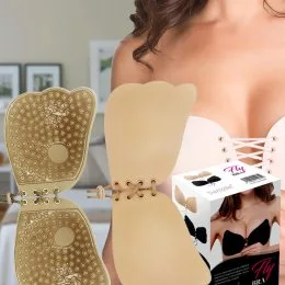 Бюстгальтер-невидимка Fly bra (Angel Goddes) на самоклеящейся основе с эффектом Push-Up бежевый А (В)