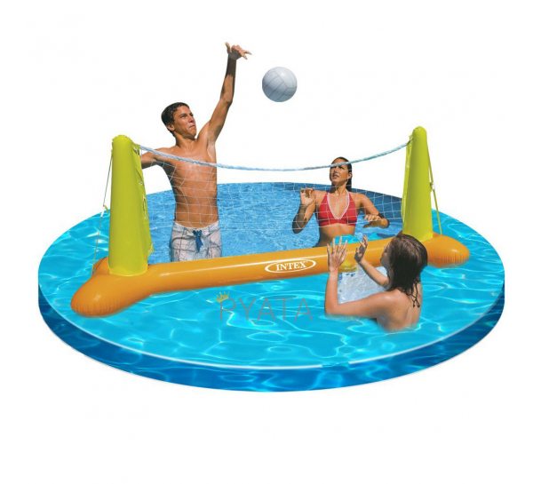 Надувной волейбол Pool Volleyball Game| Набор Intex 56508 для игры на воде Волейбол 239х64х91см сетка и мяч (М+)
