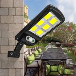 Вуличний ліхтар на сонячній батареї Solar Light BL BK120-6COB / Ліхтар на стовп з пультом дистанційного керування (В)