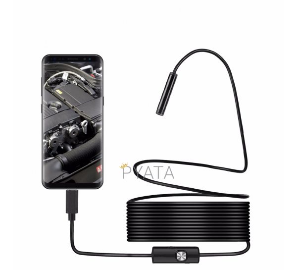 Эндоскоп AN97 для Android водонепроницаемый, объектив 8 мм, USB, жесткий кабель 1,5 м