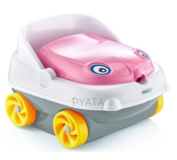 Горшок детский в виде машинки Pasa iraq baby car музыкальный розовый(205)
