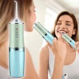 Портативний USB іригатор для ротової порожнини Portable Oral Irrigator 230 мл Зелений (211)