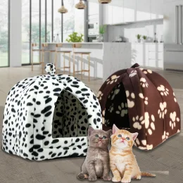 М'який будиночок для собак та кішок Pet Hut, лежак для тварин Білий