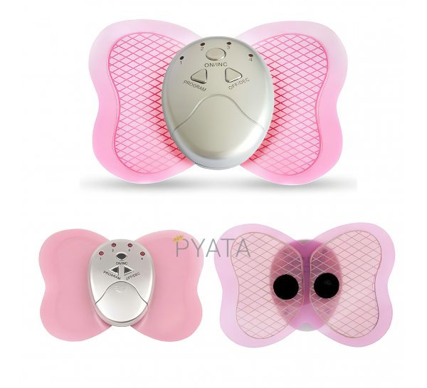 Миостимулятор бабочка электронный массажер Butterfly розовый (518)