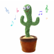 Танцюючий кактус, музична іграшка, Dancing Cactus TikTok кактус у вазоні 34 см (219)