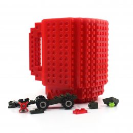 Кружка лего - чашка конструктор в стилі LEGO 350 мл червоний (237)