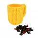 Кружка лего - чашка конструктор в стиле LEGO 350 мл желтый (237)