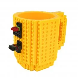 Кружка лего - чашка конструктор в стиле LEGO 350 мл желтый (237)
