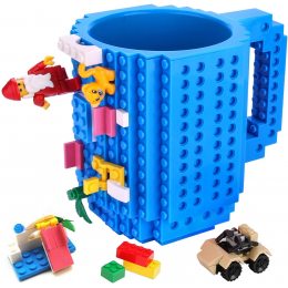 Кружка лего - чашка конструктор в стилі LEGO 350 мл синій (237)