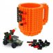 Кружка лего - чашка конструктор в стиле LEGO 350 мл оранжевый (237)