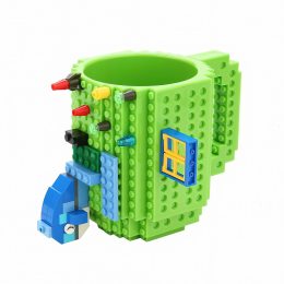 Кружка лего - чашка конструктор в стиле LEGO 350 мл зеленый (237)