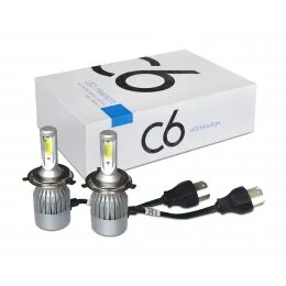 Комплект led ламп C6 H4, светодиодные лампы головного света, автомобильное освещение (В)