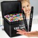 Набор оригинальных двусторонних скетч маркеров фломастеров для рисования Touch 120 штук (HA-228)