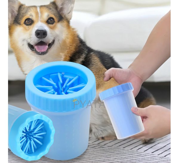Силіконова лапомийка-стакан для великих собак і котів для миття лап Синя  (509) - купити в інтернет-магазині Pyata.