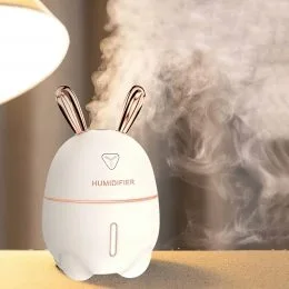 Зволожувач повітря і нічник 2в1 зайчик Humidifiers Rabbit Білий EL-218 (237)