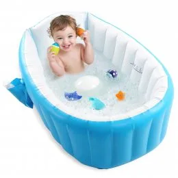 Надувная ванночка Intime Baby Bath Tub  голубая